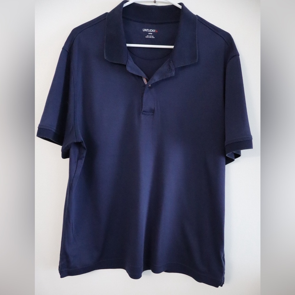UNTUCKit Blue Polo Shirt Casual Fit